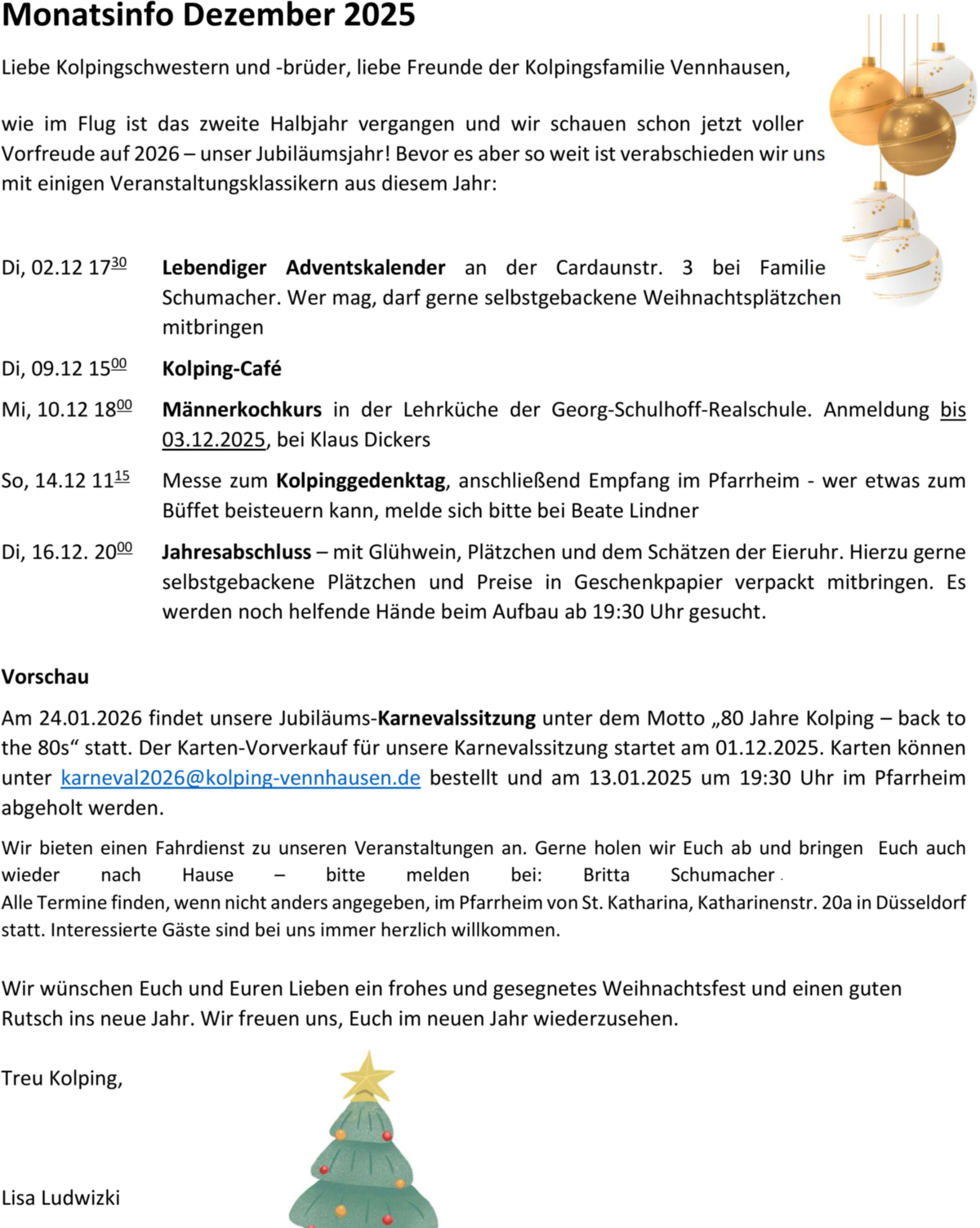 Monatsinfo (c) Kolpingsfamilie Düsseldorf-Vennhausen