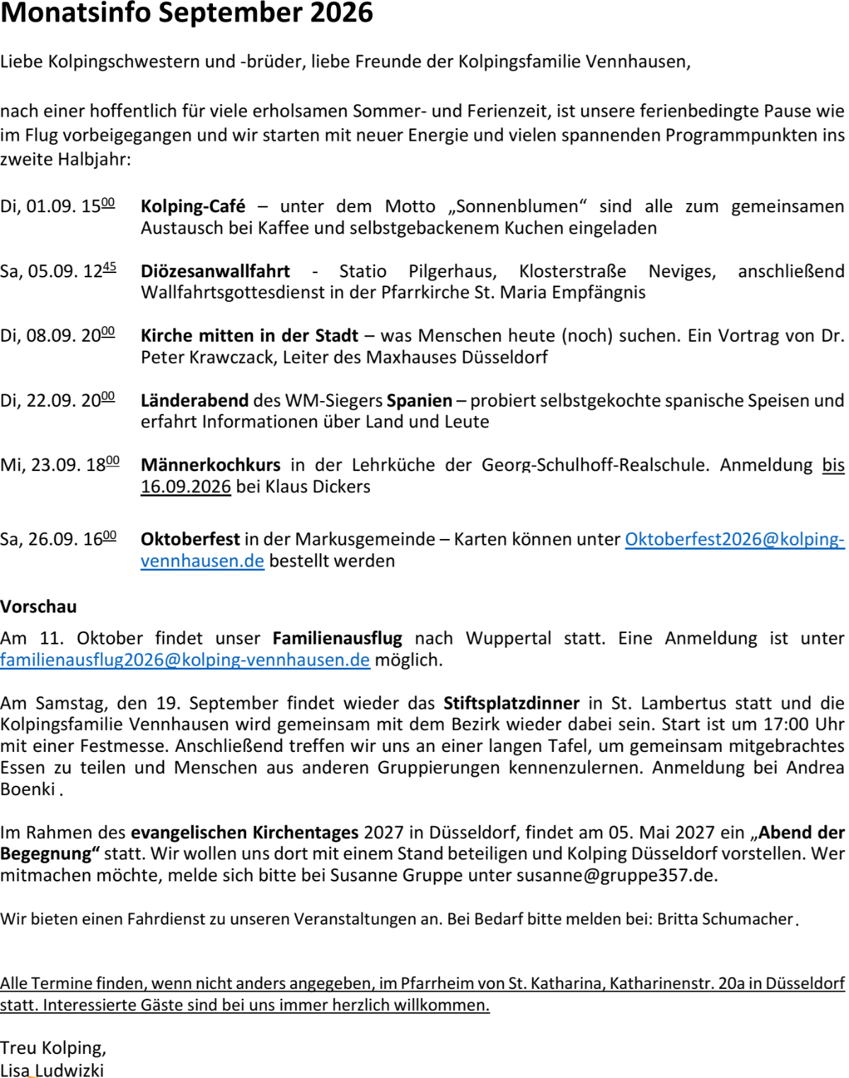 Monatsinfo (c) Kolpingsfamilie Düsseldorf-Vennhausen